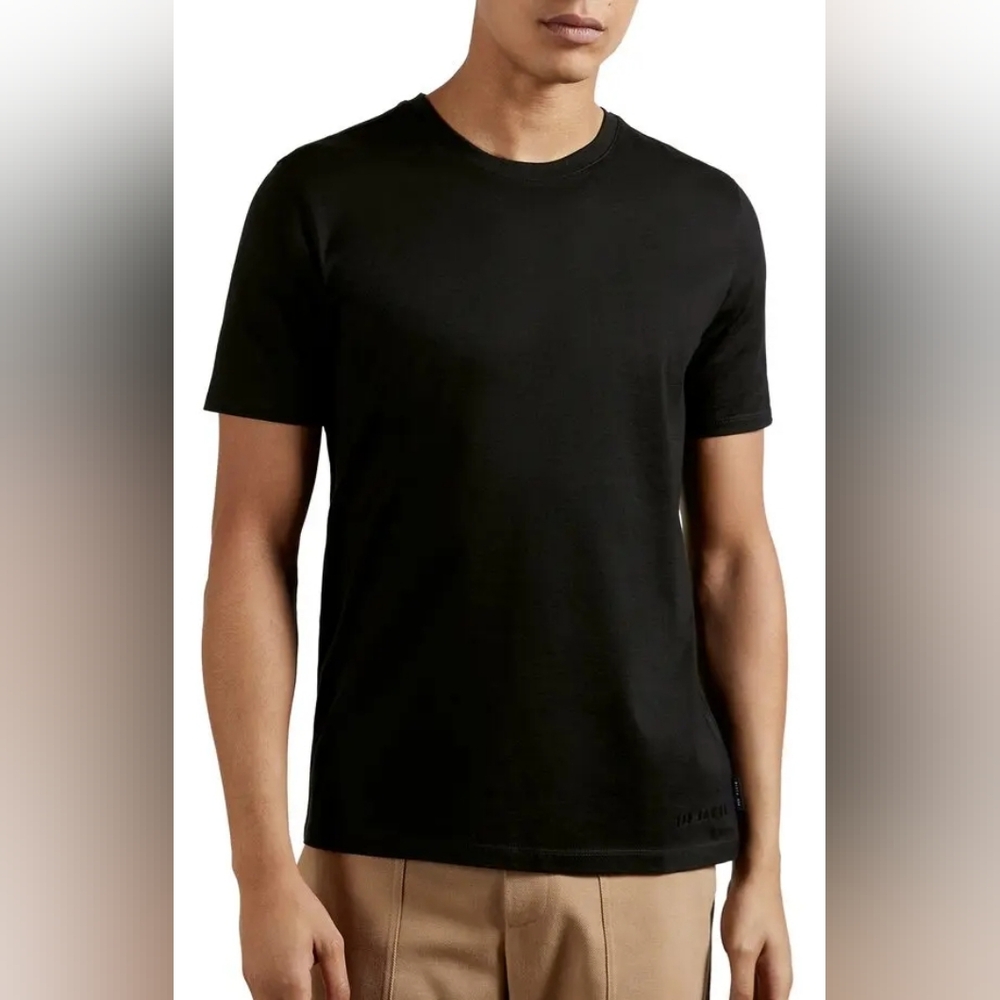 TED BAKER Men's Funda Crewneck Short Sleeve T-Shirt In Black L.